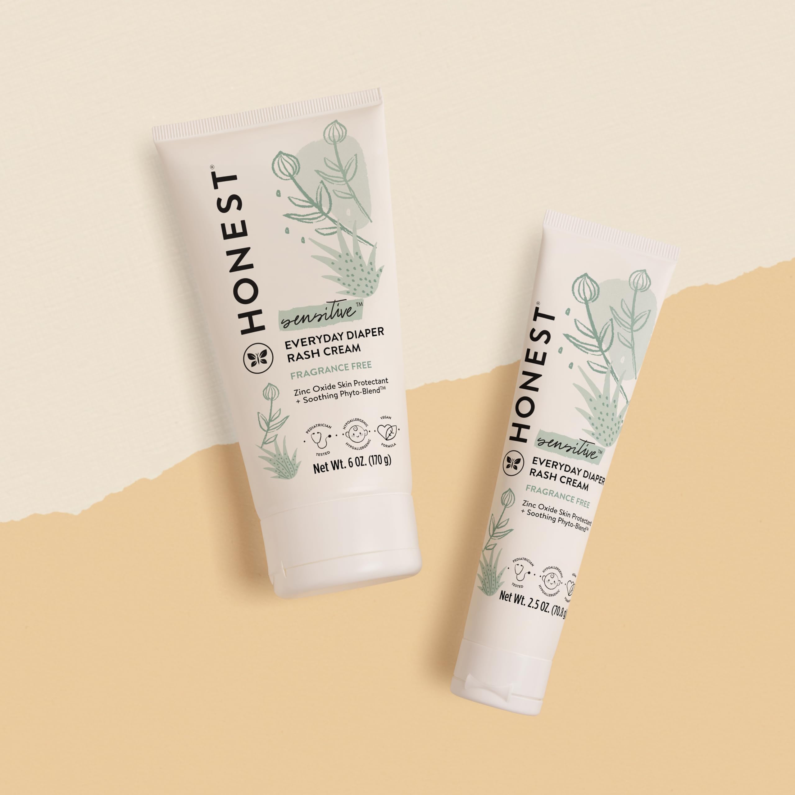 The Honest Company Hypoallergenic Diaper Rash Cream, Moisturizing